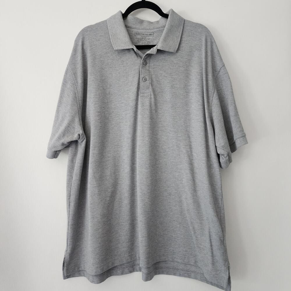 5.11 Tactical short sleeve gray polo shirt mens‎ size 2XL XXL